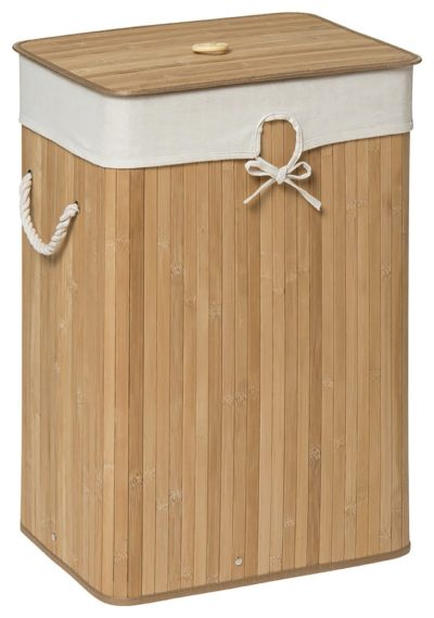 Premier Housewares Kankyo Rectangular Bamboo Laundry Hamper.